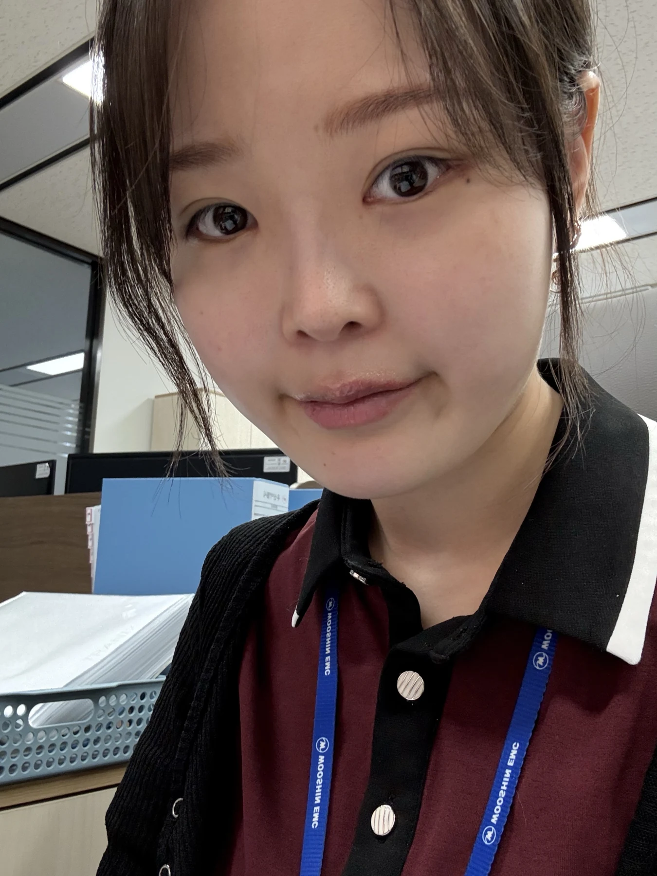 Eyelid and inner-corner surgery: six-month photo diary · Case 066 at Answer Plastic Surgery. Front-facing selfie — 2 months, eyelid and inner-corner surgery at Answer Plastic Surgery (case 066).