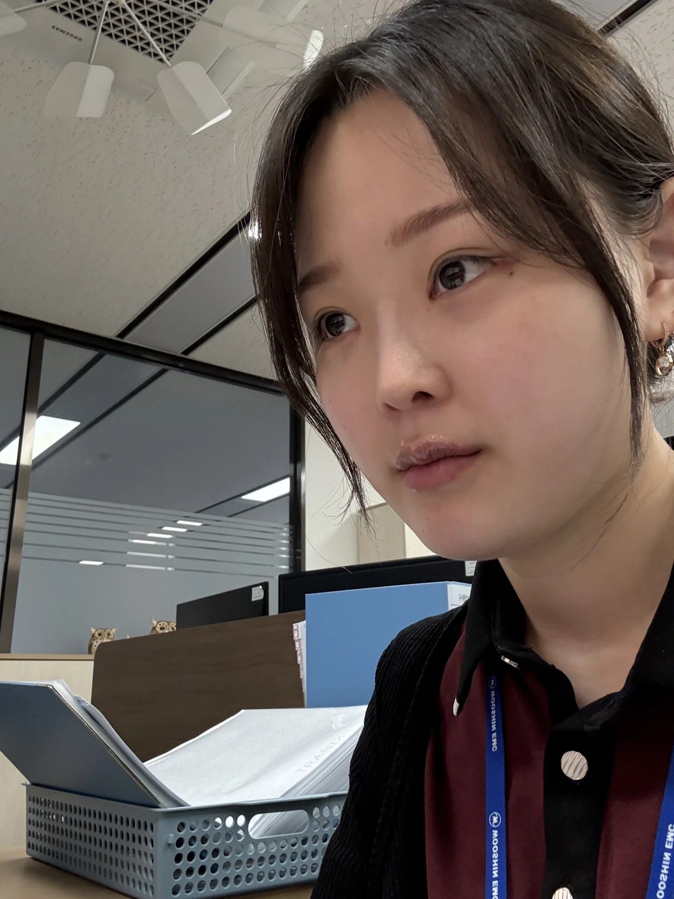 Eyelid and inner-corner surgery: six-month photo diary · Case 066 at Answer Plastic Surgery. Angled selfie — 2 months, eyelid and inner-corner surgery at Answer Plastic Surgery (case 066).