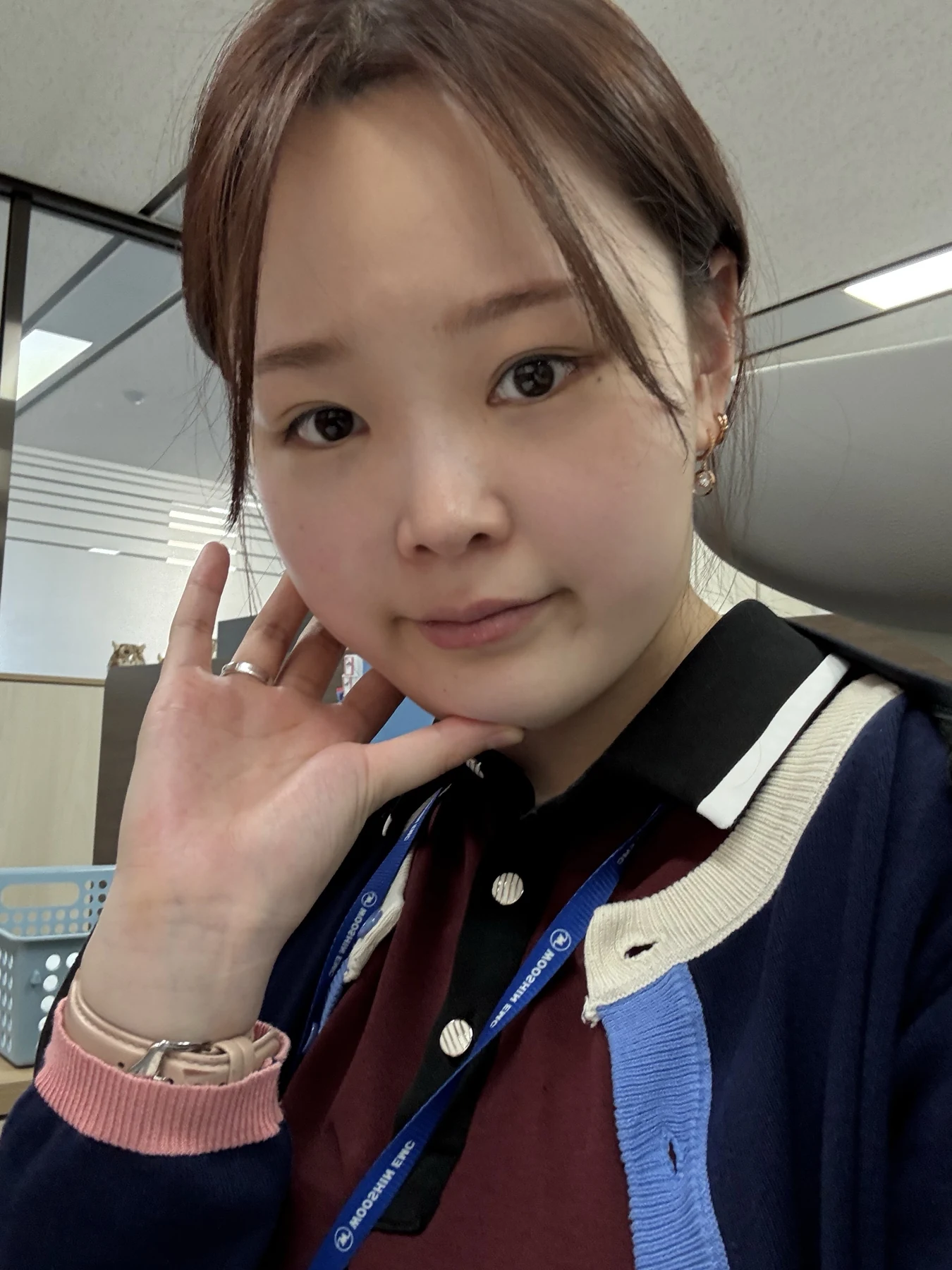Eyelid and inner-corner surgery: six-month photo diary · Case 066 at Answer Plastic Surgery. Angled selfie — 3 months, eyelid and inner-corner surgery at Answer Plastic Surgery (case 066).